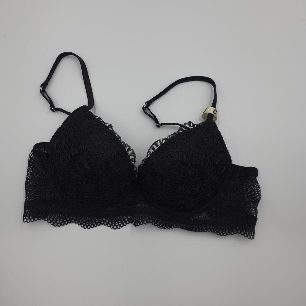 Intimissimi Pretty Flowers Tiziana Triangle Bra in Black Size 32C